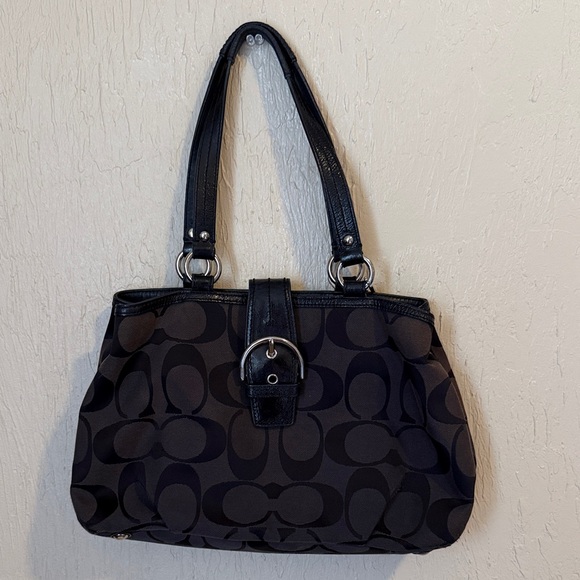 Coach Handbags - Coach Black Signature Shoulder Bag